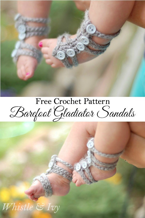 Free Pattern: Barefoot Gladiator Sandals. 