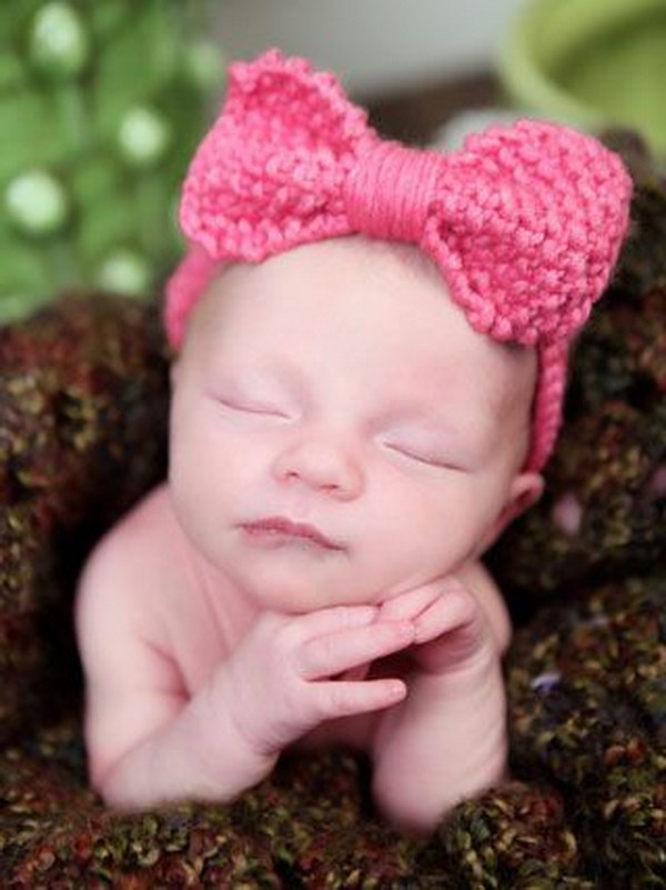 Free Pattern of Baby Bow Head Band. 