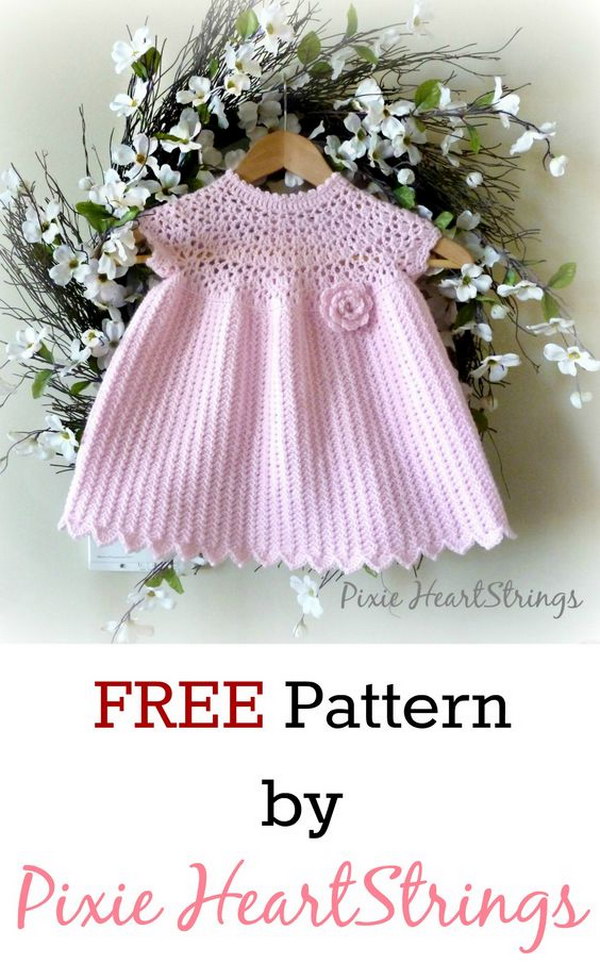 Free Crochet Baby Dress Pattern. 