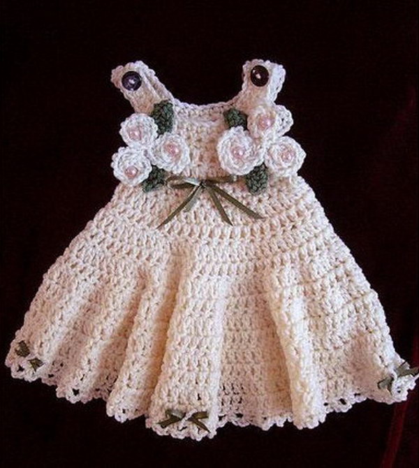 Crochet Pattern of Baby Dress. 