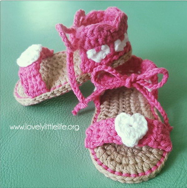 Teeny Tiny Heart Sandals. 