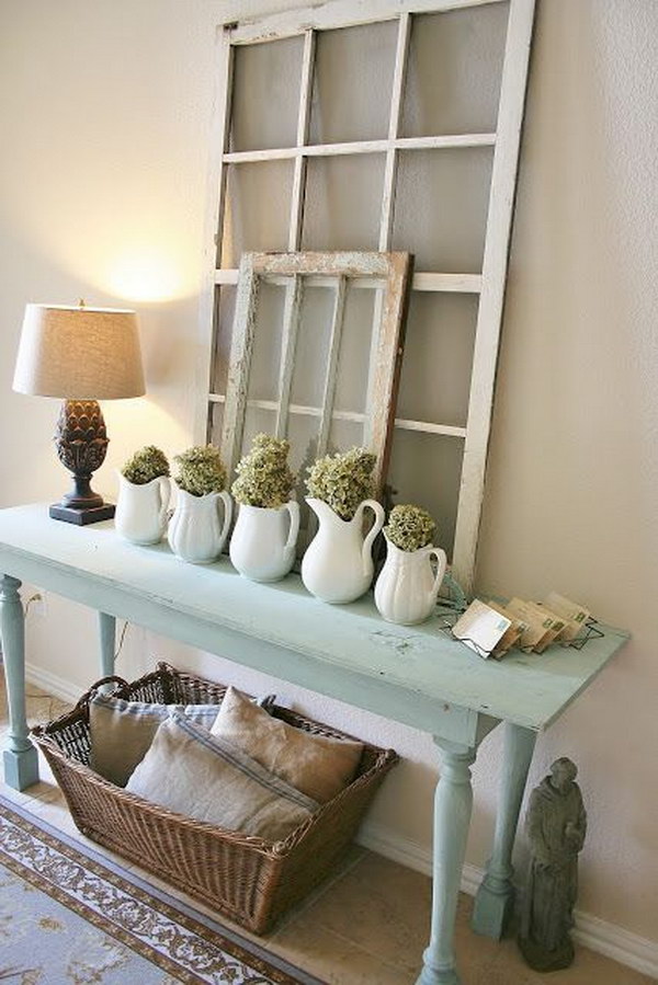 DIY Shabby Chic Entryway Table 