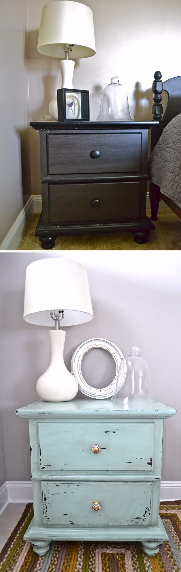 Shabby Chic Nightstand Makeover 