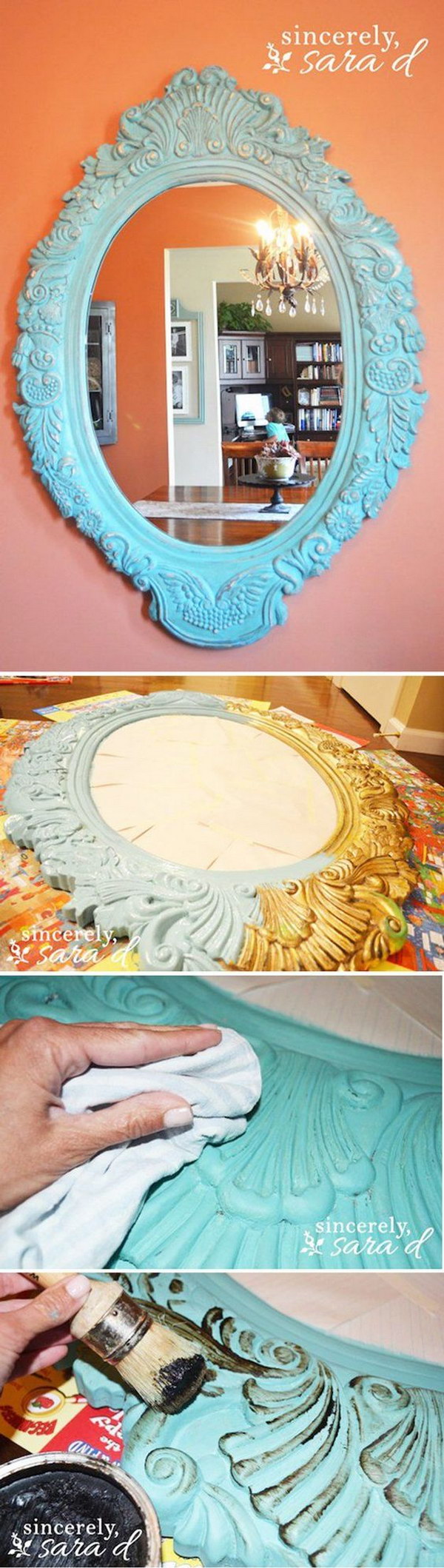 DIY Chalk Paint Distressed Mirror Tutorial 