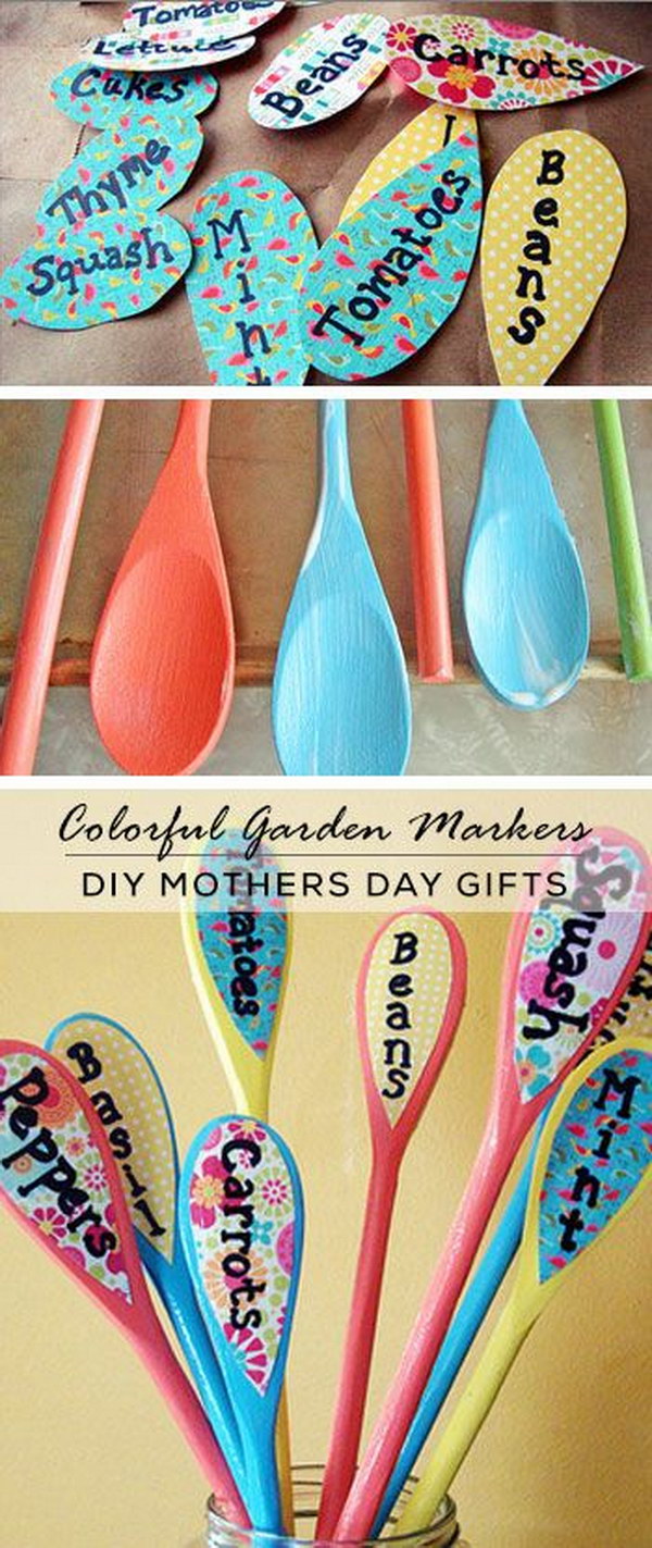 DIY Wooden Spoon Plant Markers  