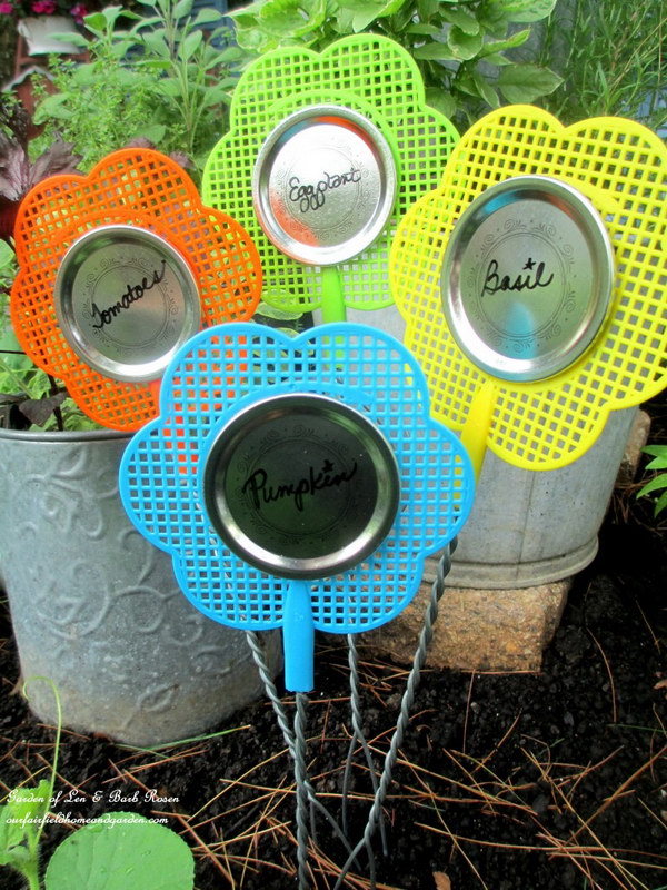 DIY Fly Swatter Garden Marker 