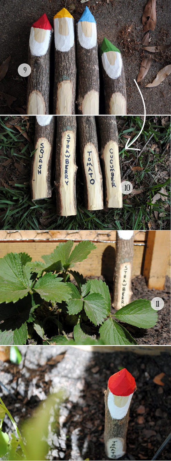 DIY Twigs Lawn Gnome Markers 