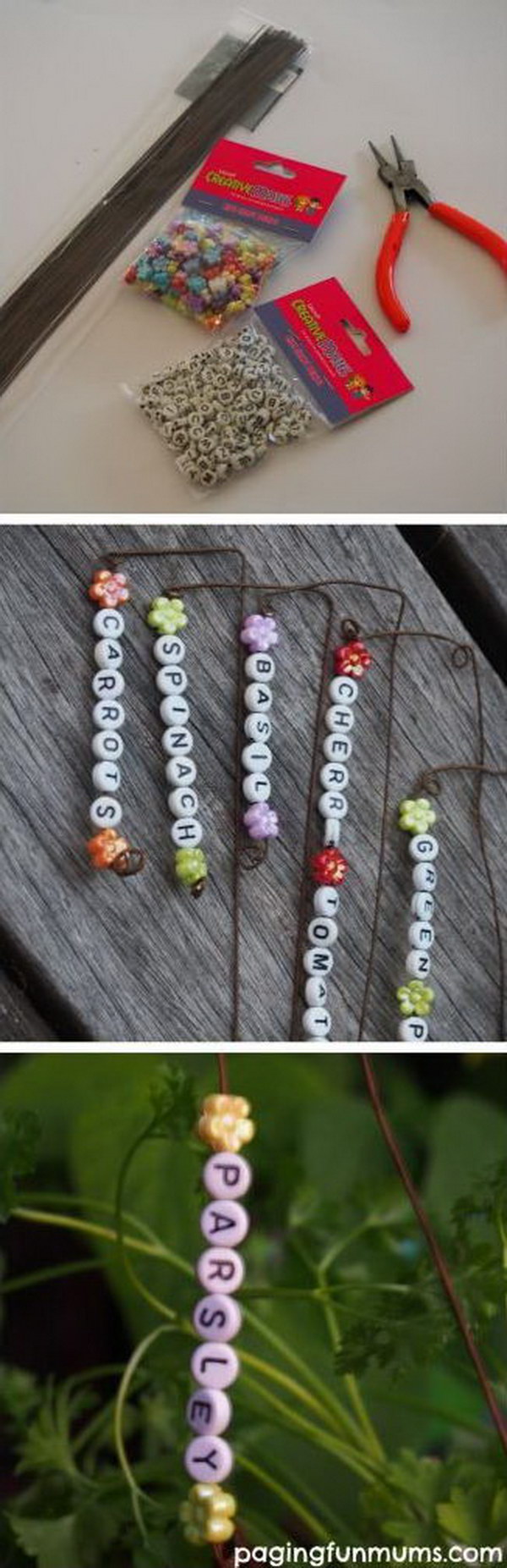 DIY Beaded Plant Markers 