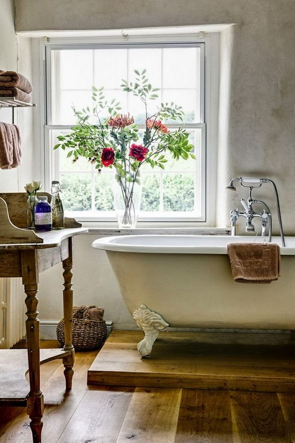 Romantic Rustic Bathroom. 