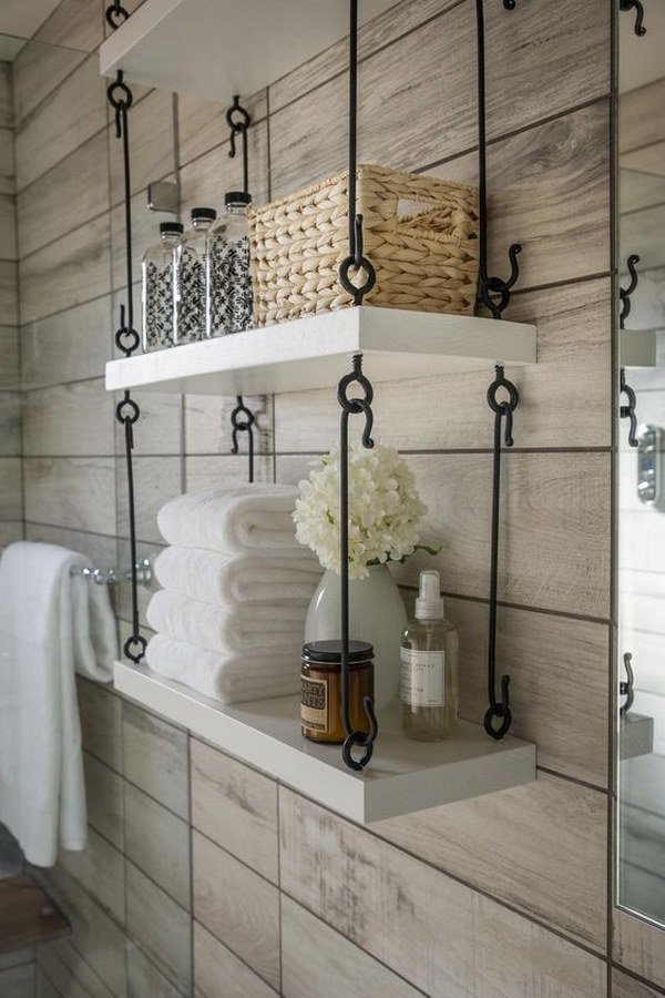 This Hanging Shelves Feel Perfect In Your Bathroom. 