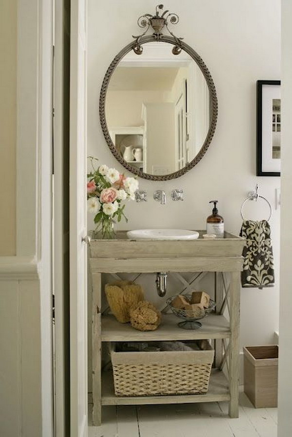 Vintage Rustic Bathroom. 