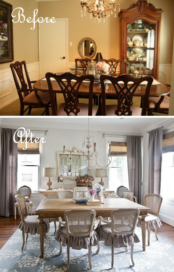 Budget Dining Room Makeover: How to Get the Soft Look. 
