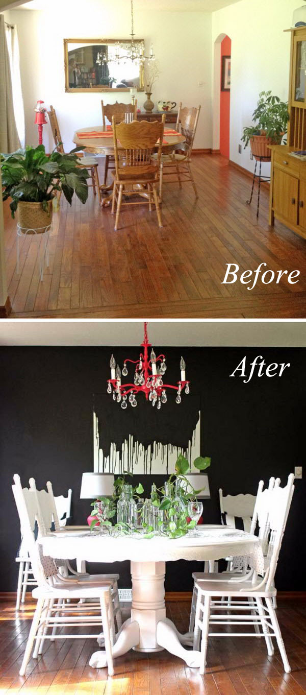 $500 Dining Room Makeover with Just Paint. 