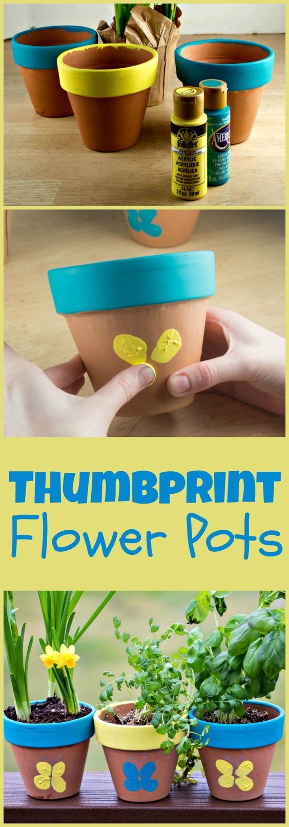 Thumbprint Flower Pots 