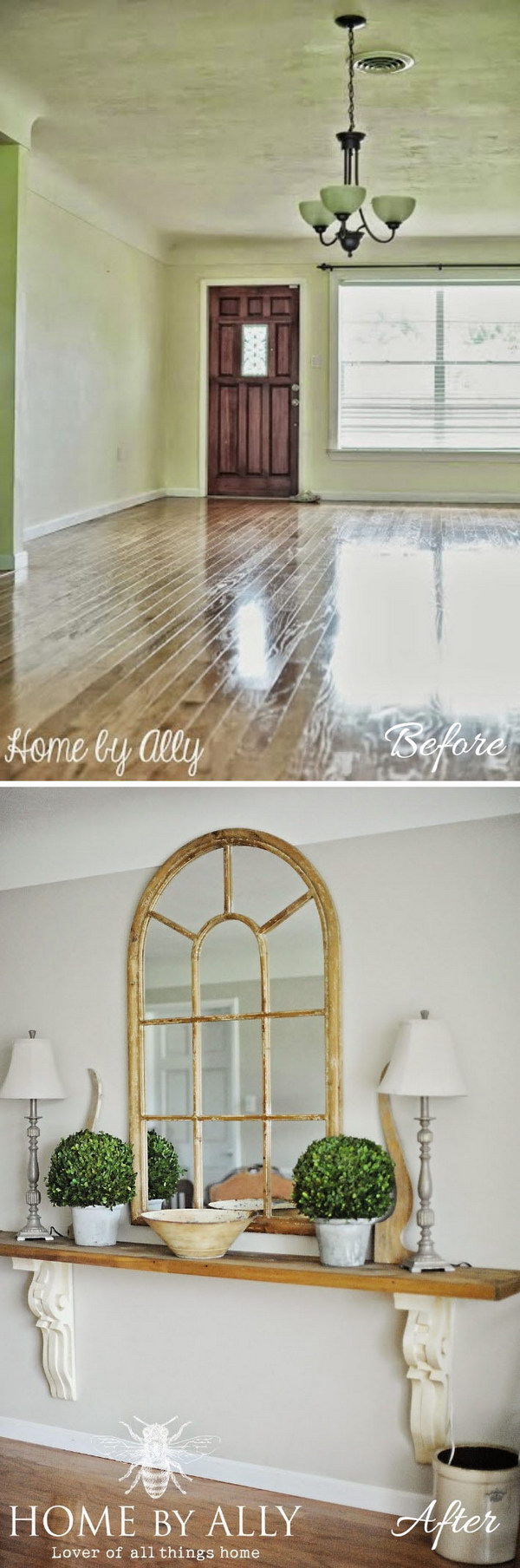 DIY Entryway Table Using Corbels or Architectural Salvage. 