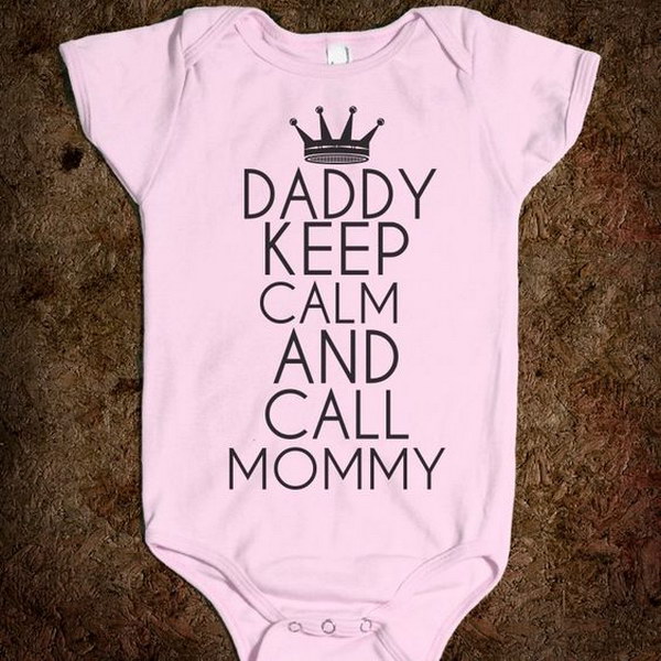 Daddy Keep Calm  Baby Clothes Onesies. 
