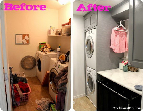 Stack The Washer And Dryer For Extra Space. 