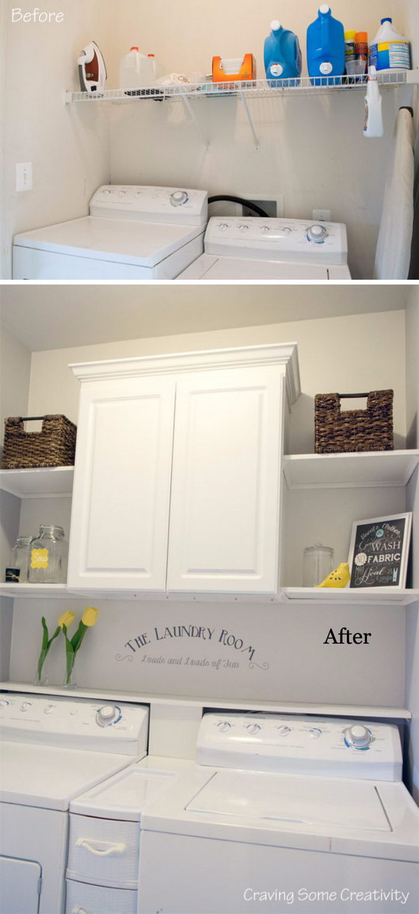 Budget Laundry Room Makeover Reveal. 