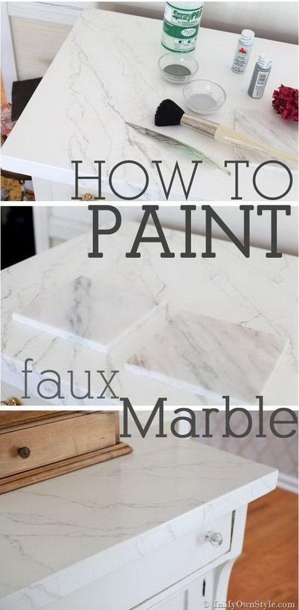 Dreaming of Marble, but It isn’t in the Budget? Paint your own! 