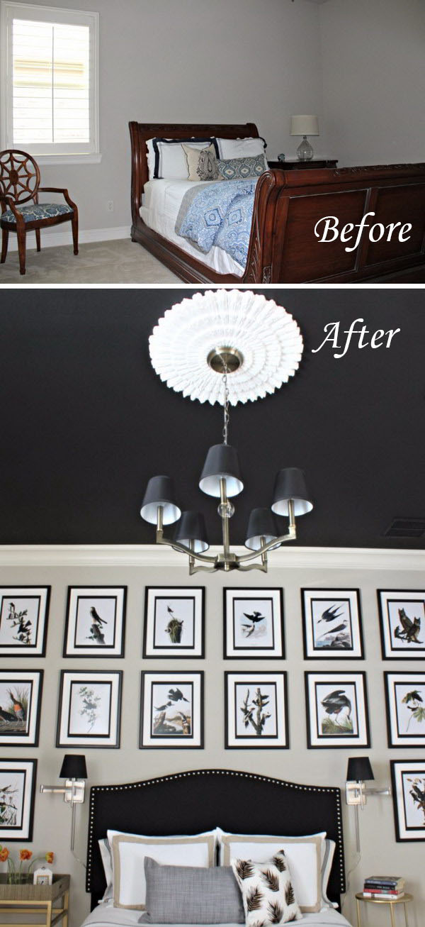 Paint the Ceiling Darker to Draw Your Focus Upwards and Make a Samll Room Feel Bigger. 