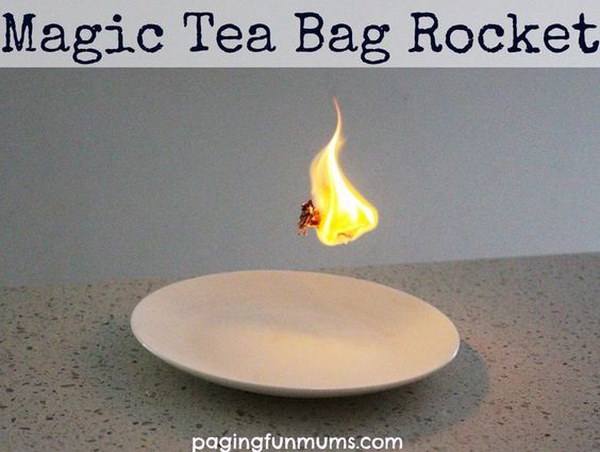 Magic Tea Bag Rocket: Awesome Science Experiment for kids. 