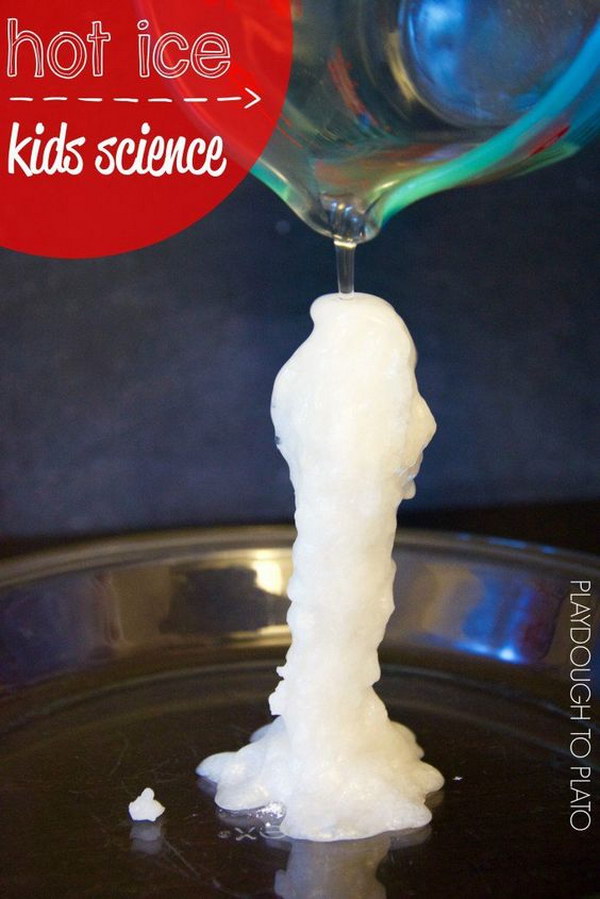 Hot Ice Science Experiment. 