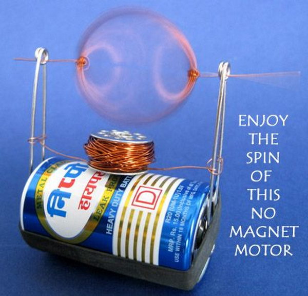 Make a Simple Electric Motor from Trash. 