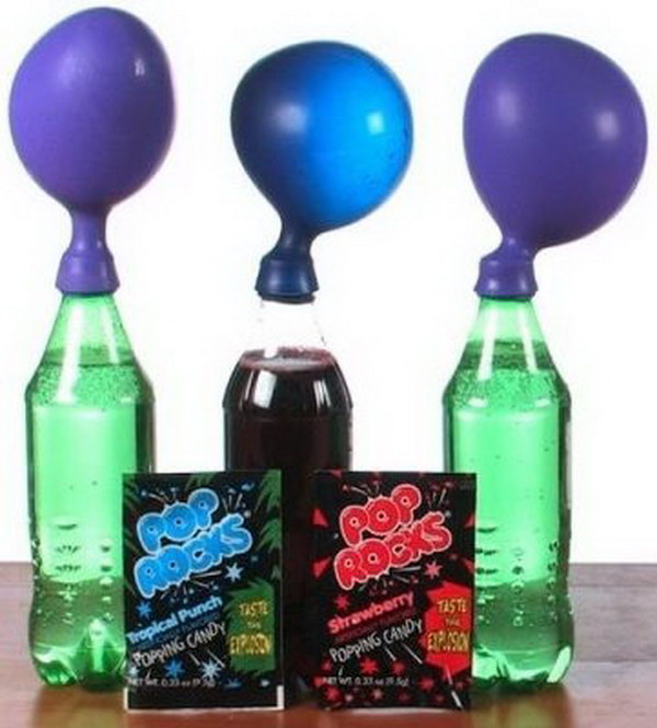 Blow Up the Balloons with Pop Rocks. 