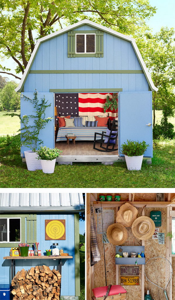 Patriotic She Shed. 