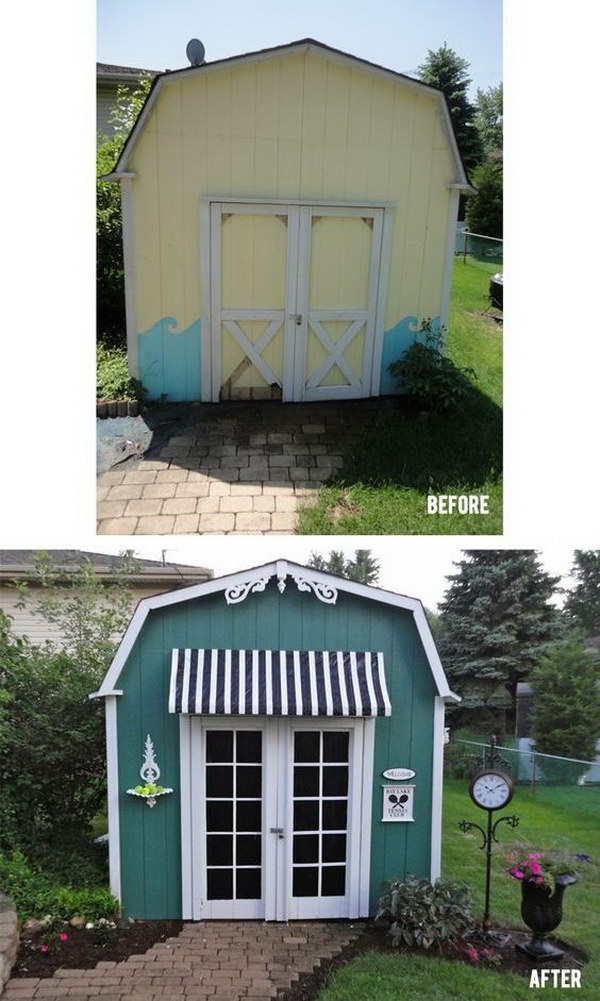 Classy Makeover of a Garden Shed. 