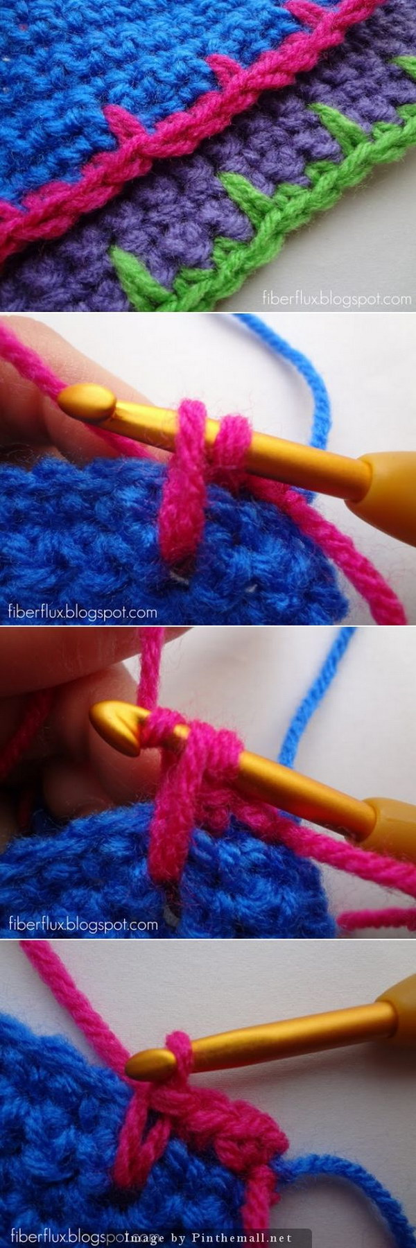 Easy Crochet Blanket Stitch Edging. 
