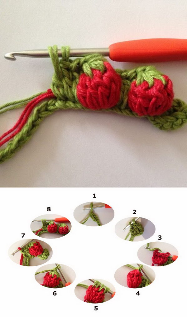 Strawberry Stitch Tutorial. 