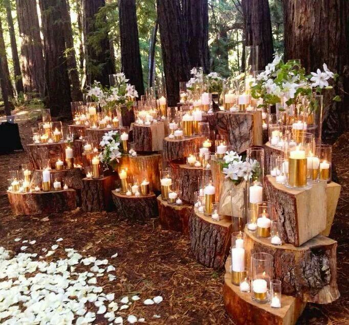 Wooden Trunks and Candles. 