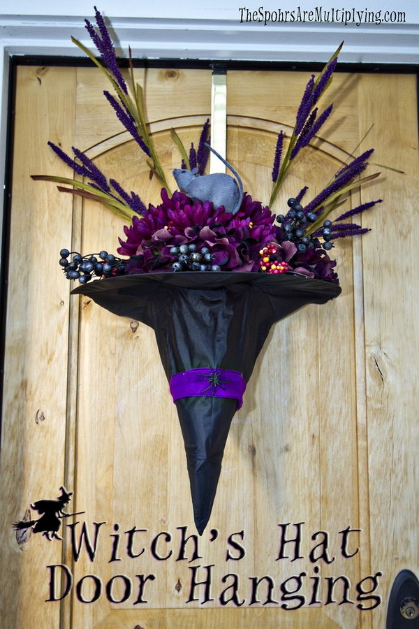 DIY Witch'S Hat Door Hanging. 