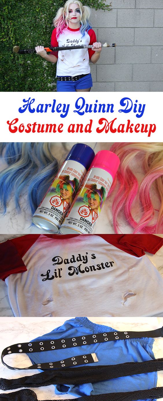 Easy DIY Harley Quinn from Suicide Squad Costume. 