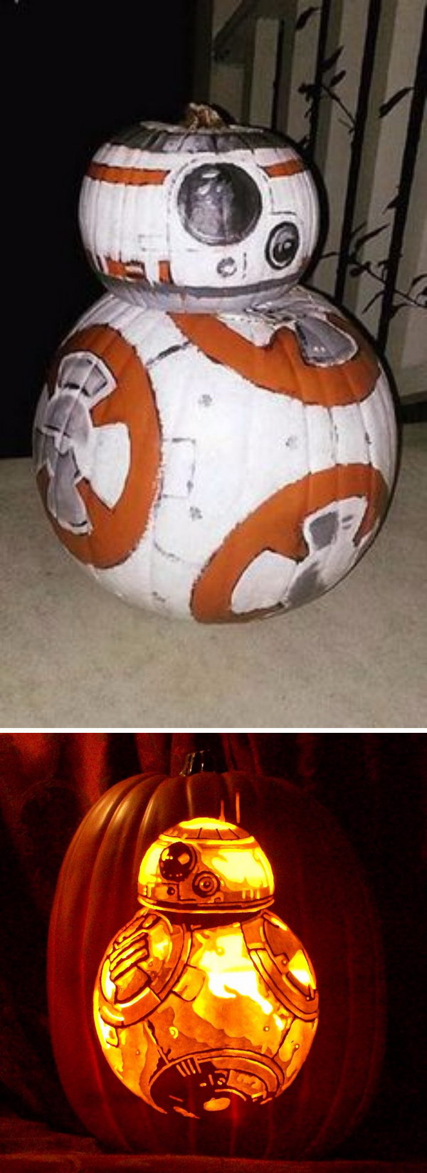 BB-8 Pumpkin for Star Wars Fans. 