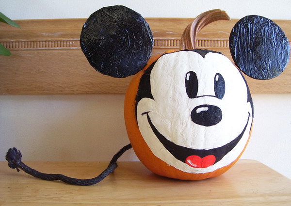 Mickey Mouse Pumpkin. 
