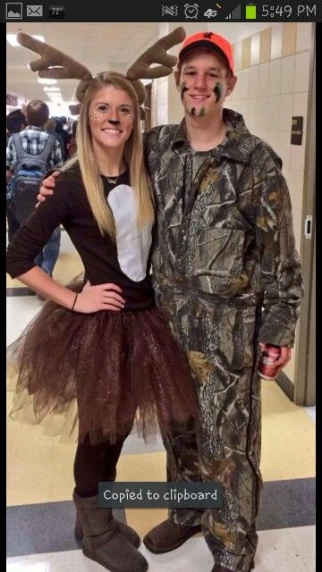 Hunter and Deer Couples Costume. 