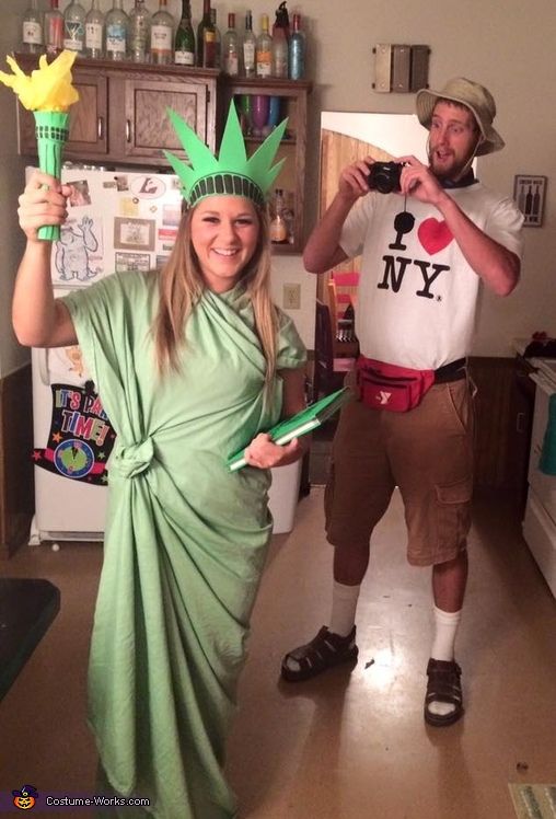 NYC Tourist and Statue of Liberty Costume. 