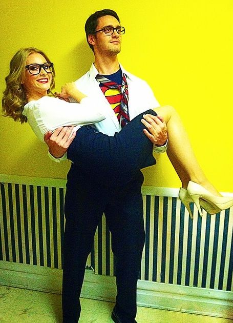 Clark Kent and Lois Lane Couple Costumes from Superman. 