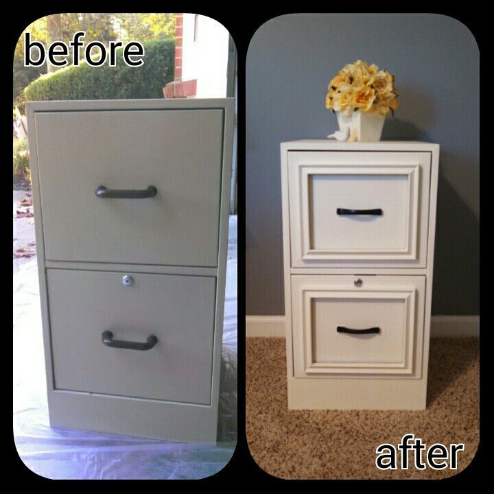 DIY Expensive Looking Night Stand from a Filing Cabinet . 