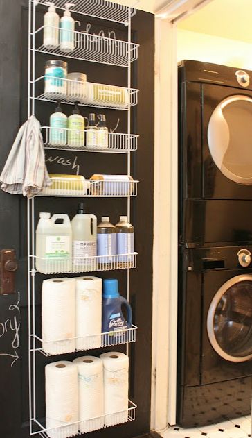 Hang Storage Rack Behind The Door For Organized Space. 