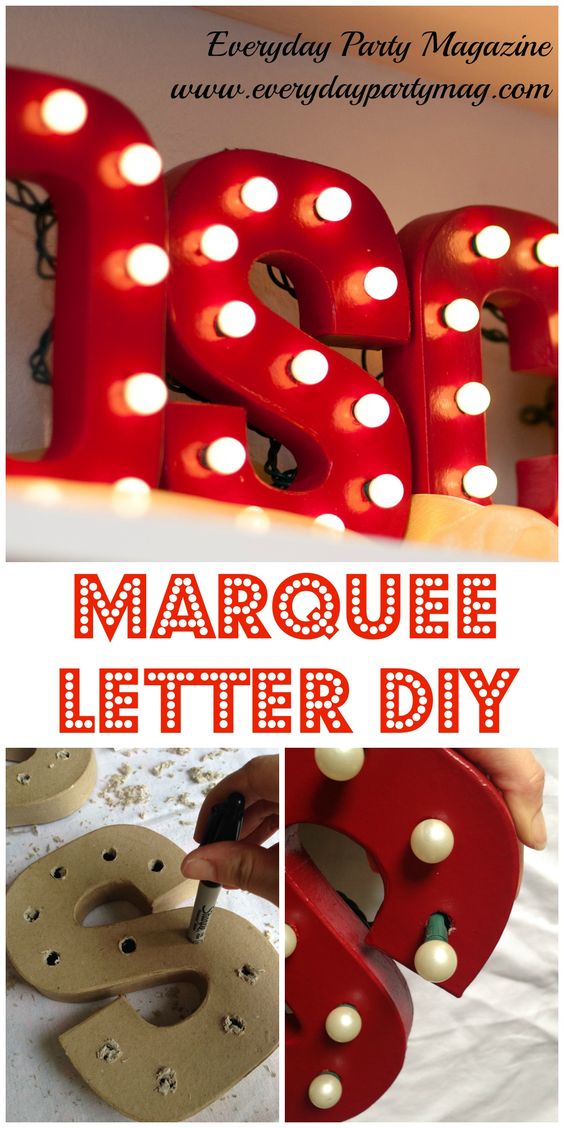DIY Marquee Letters. 