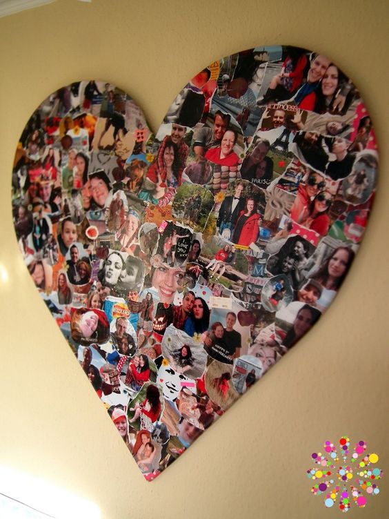 DIY Heart Photo Collage. 