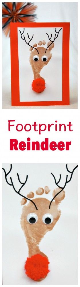 Reindeer Foot Print Cards. 
