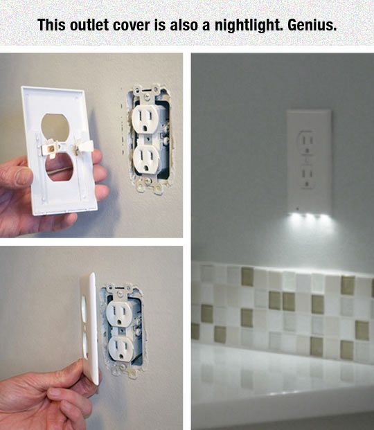Outlet Cover With Nightlight. 