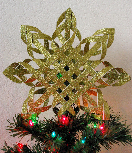 Woven Paper Tree Topper. 