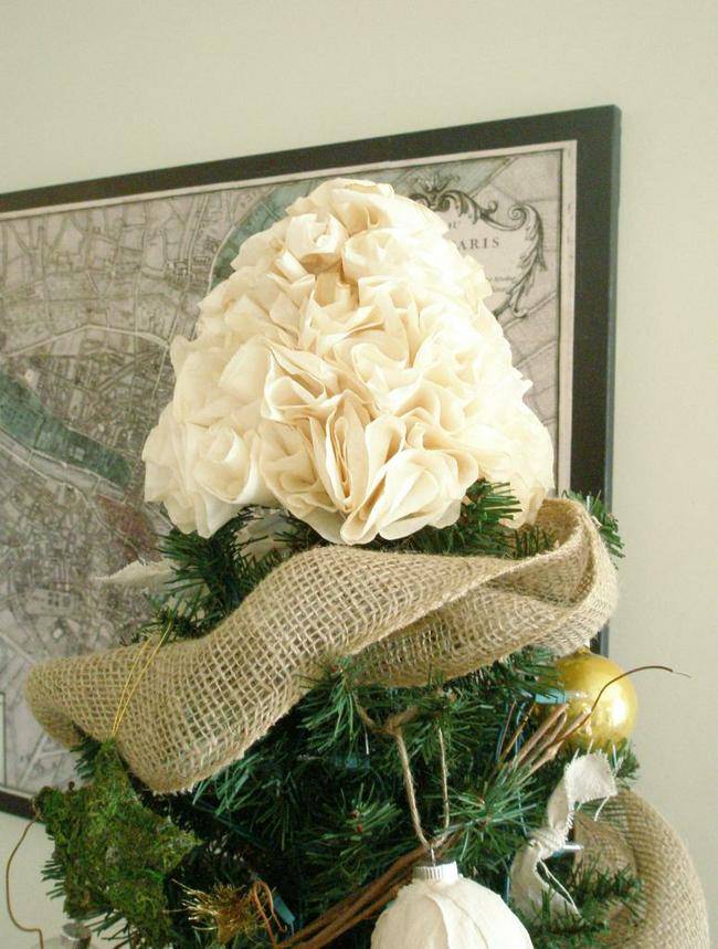 Coffee Filter Tree Topper. 