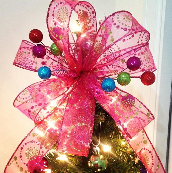 Christmas Tree Bow Topper. 