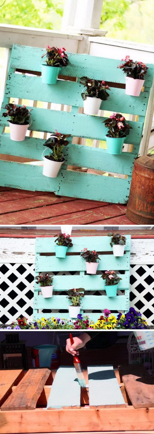 Upcycled Pallet planter. 